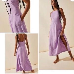 NWOT Free People Beach Essential Day Dress, color Lupine, Size L.